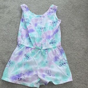 Girls Baby Yoda Romper Size Small 6/6x